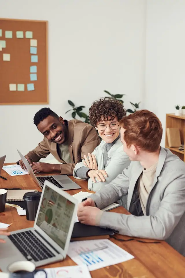 ai seo agency having a business meeting