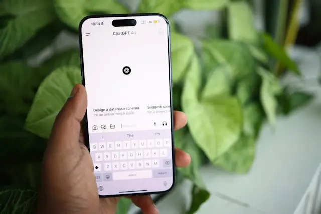 mobile view of chatgpt ai search assistant