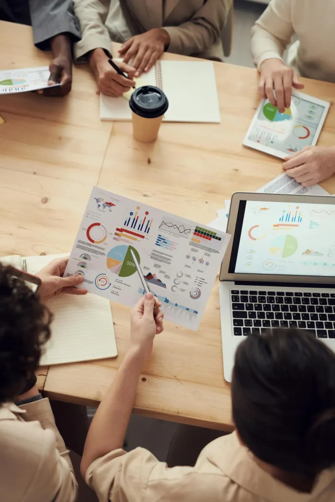 SEO experts analyzing website performance and traffic